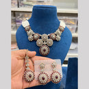 Hira Collections Gold Plated Kundan And Pearls Necklace Set