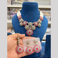 Hira Collections Gold Plated Kundan And Pearls Necklace Set