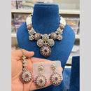 Hira Collections Gold Plated Kundan And Pearls Necklace Set