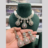 Hira Collections Gold Plated Kundan And Pearls Necklace Set