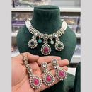 Hira Collections Gold Plated Kundan And Pearls Necklace Set