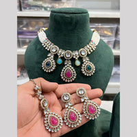 Hira Collections Gold Plated Kundan And Pearls Necklace Set