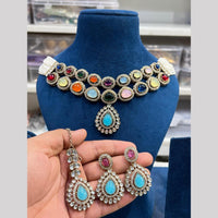 Hira Collections Gold Plated Kundan And Pearls Necklace Set