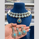 Hira Collections Gold Plated Kundan And Pearls Necklace Set