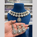 Hira Collections Gold Plated Kundan And Pearls Necklace Set