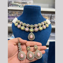 Hira Collections Gold Plated Kundan And Pearls Necklace Set