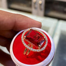 Hira Collections Gold Plated American Diamond Ring