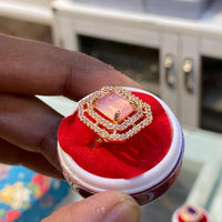 Hira Collections Gold Plated American Diamond Ring