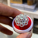 Hira Collections Silver Plated American Diamond Ring