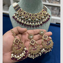 Hira Collections Traditional Kundan Pearl  Necklace Set