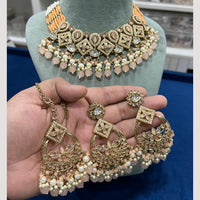 Hira Collections Traditional Kundan Pearl  Necklace Set