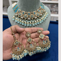 Hira Collections Traditional Kundan Pearl  Necklace Set