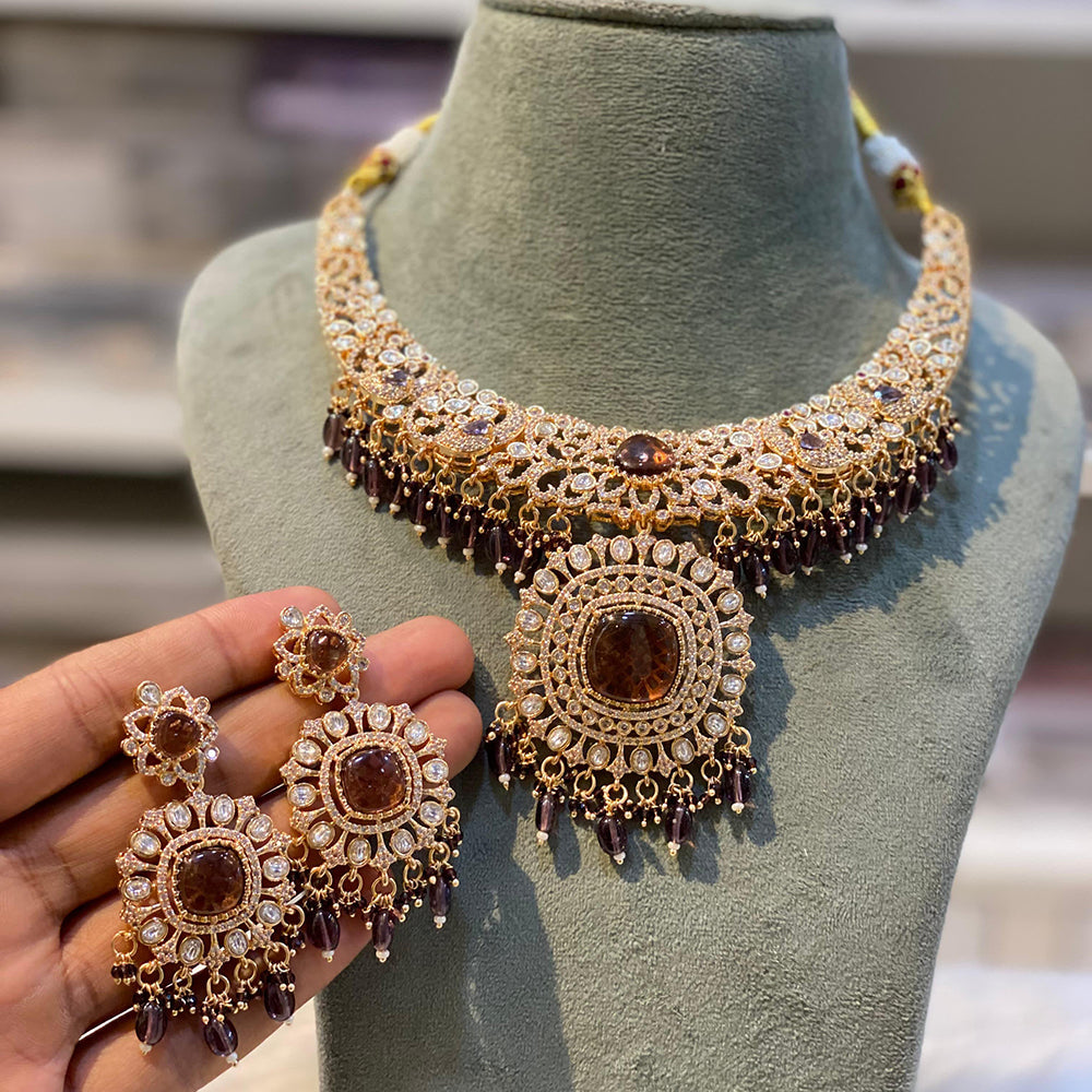 Hira Collection Traditional Kundan & Bead Necklace Set