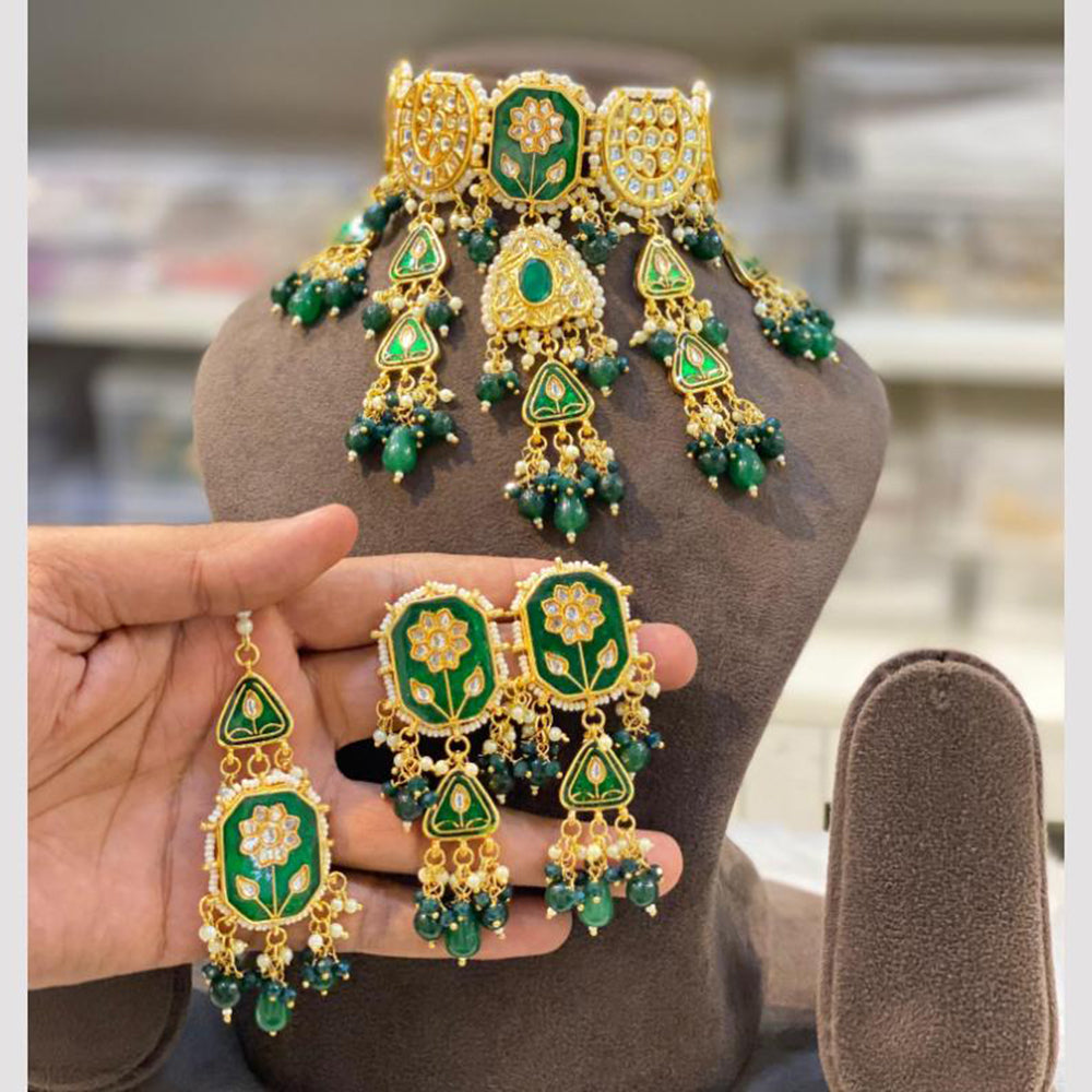 Hira Collections Meenakari Elegance In Layers of Beads Necklace Set