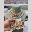 Hira Collections Designer Radiant Crystal And Beads Choker Necklace Set