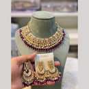 Hira Collections Designer Radiant Crystal And Beads Choker Necklace Set