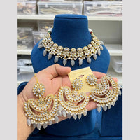 Hira Collection Kundan Pearl Beads Necklace Set Ethnic Jewellery for Women