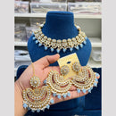 Hira Collection Kundan Pearl Beads Necklace Set Ethnic Jewellery for Women