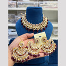 Hira Collection Kundan Pearl Beads Necklace Set Ethnic Jewellery for Women