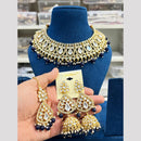 Hira Collection Kundan Pearl Beads Necklace Set Ethnic Jewellery for Women