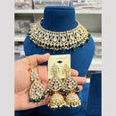 Hira Collection Kundan Pearl Beads Necklace Set Ethnic Jewellery for Women