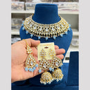 Hira Collection Kundan Pearl Beads Necklace Set Ethnic Jewellery for Women