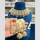 Hira Collection Kundan Pearl Beads Necklace Set Ethnic Jewellery for Women