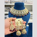 Hira Collection Kundan Pearl Beads Necklace Set Ethnic Jewellery for Women