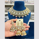 Hira Collection Kundan Pearl Beads Necklace Set Ethnic Jewellery for Women
