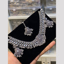 Hira Collections Stylish Oxidised Pota And Pearl Necklace Set