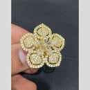 Hira Collections Luxury Sparkling American Diamond Adjustable Ring