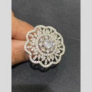 Hira Collections Luxury Sparkling American Diamond Adjustable Ring