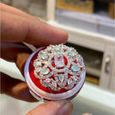 Hira Collections Luxury Sparkling American Diamond Adjustable Ring