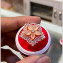 Hira Collections Luxury Sparkling American Diamond Adjustable Ring