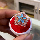 Hira Collections Luxury Sparkling American Diamond Adjustable Ring