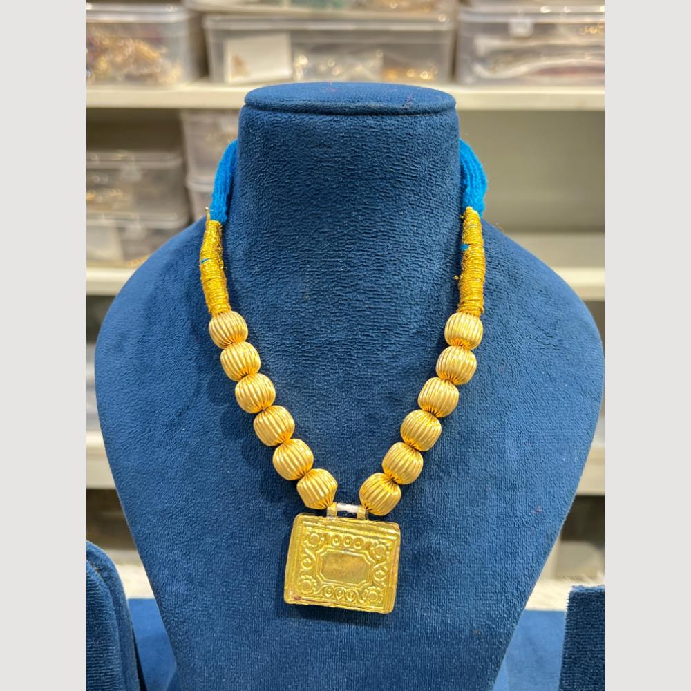 Hira Collections Antique Finish Thread Necklace Set