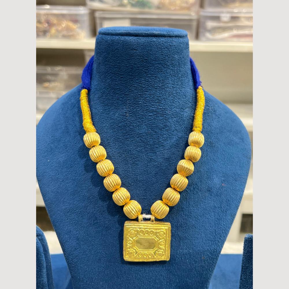 Hira Collections Antique Finish Thread Necklace Set