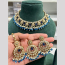 Hira Collection Premium Crystal Stone Pearl And Beaded Necklace Set
