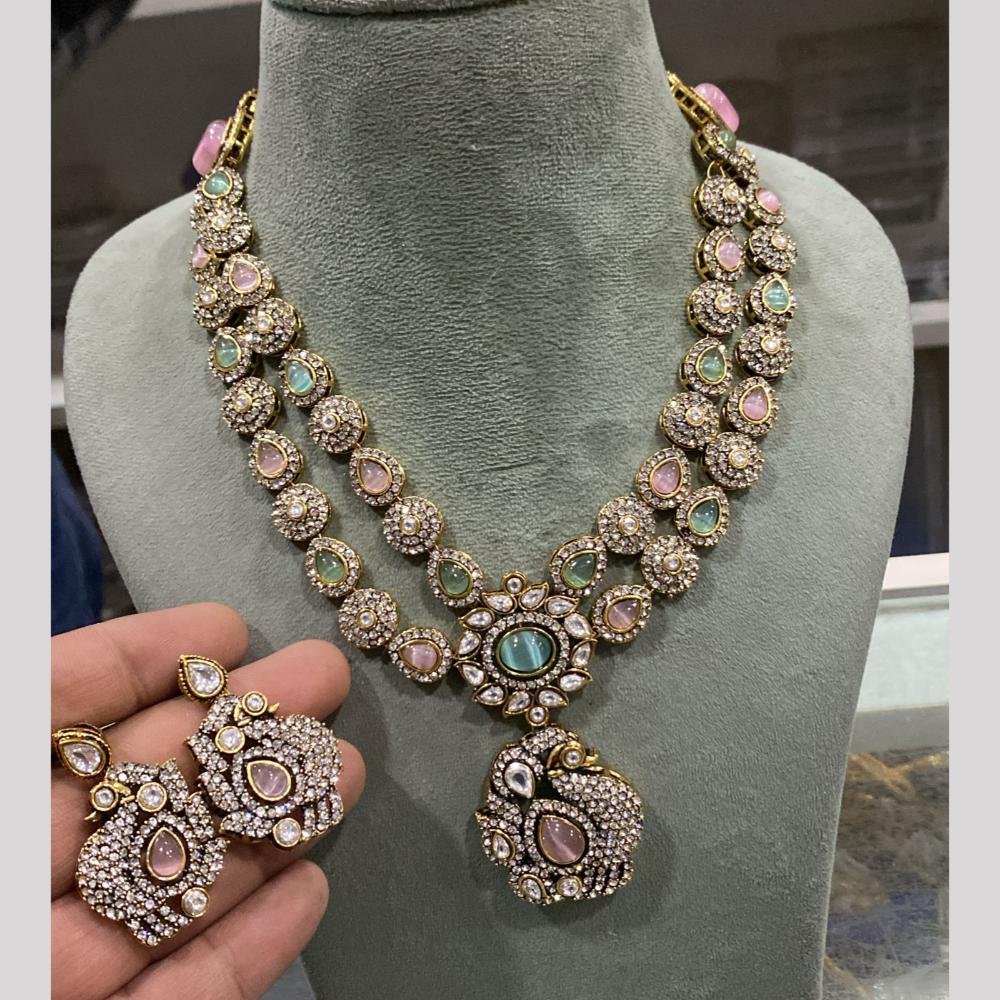 Hira Collection Festive Kundan And Austrian Stone Necklace Set