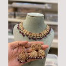 Hira Collections Premium Polki Kundan Necklace Set with Earrings for Festive Wear