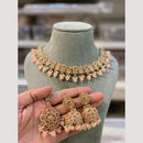 Hira Collections Premium Polki Kundan Necklace Set with Earrings for Festive Wear