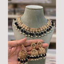 Hira Collections Premium Polki Kundan Necklace Set with Earrings for Festive Wear