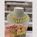 Hira Collections Premium Polki Kundan Necklace Set with Earrings for Festive Wear