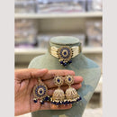 Hira Collections Elegant Polki Kundan Choker Necklace Set for Brides and Party Wear