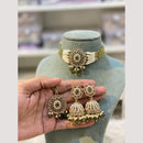 Hira Collections Elegant Polki Kundan Choker Necklace Set for Brides and Party Wear