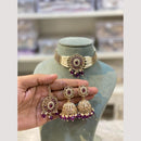 Hira Collections Elegant Polki Kundan Choker Necklace Set for Brides and Party Wear