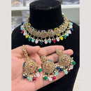 Hira Collections Elegant Polki Kundan & Beads Necklace Set for Brides and Party Wear