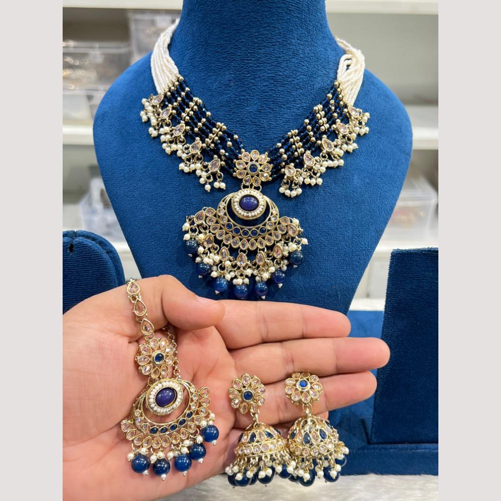 Hira Collections Designer Kundan And Beads Necklace Set For Every Occassions