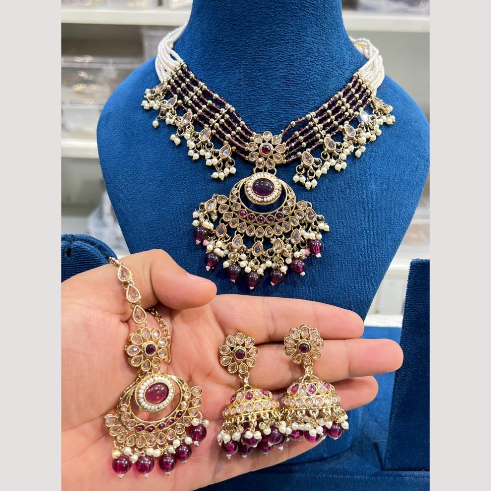 Hira Collections Designer Kundan And Beads Necklace Set For Every Occassions