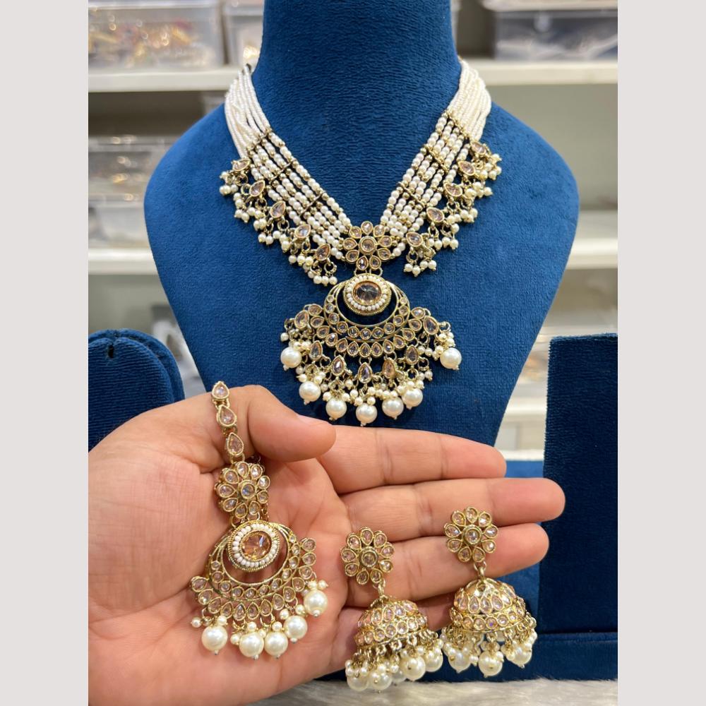 Hira Collections Designer Kundan And Beads Necklace Set For Every Occassions